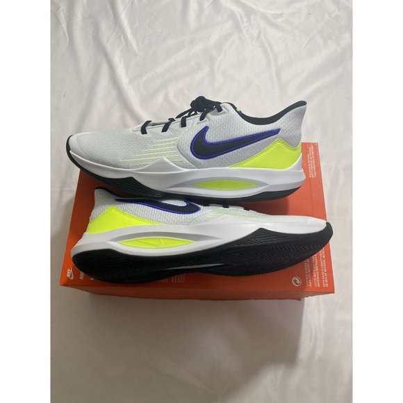 New Mens Size 13 White Nike Precision V Basketball Shoes CW3403 100 - Picture 5 of 13